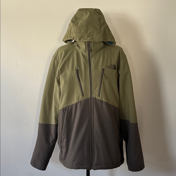 The North Face Men's Olive and Charcoal Performance Jacket - Picture 1 of 3
